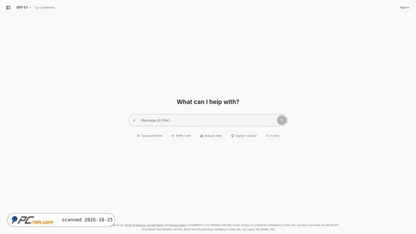 chatwithai.app Screenshot