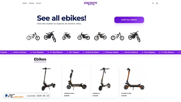 cheapscoots.com screenshot