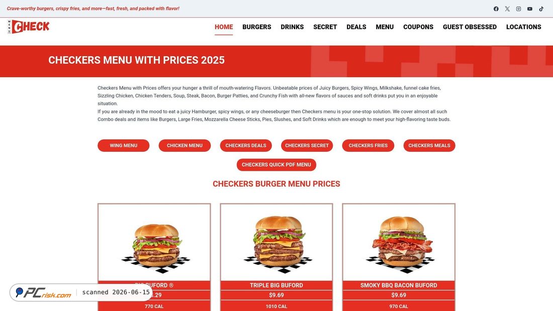 Screenshot di check-menuprices.com