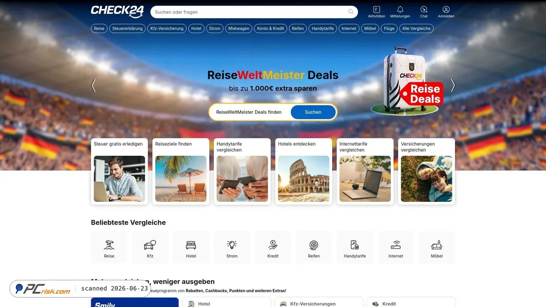 Screenshot of check24.de