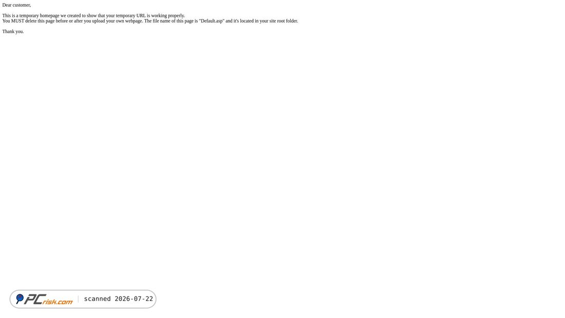 Screenshot of checking505-001-site1.htempurl.com