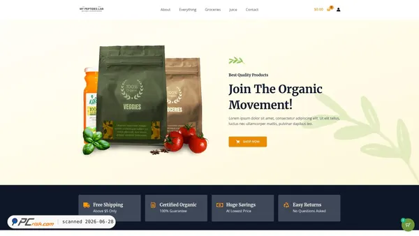 checkout-mypeptideslab.com screenshot
