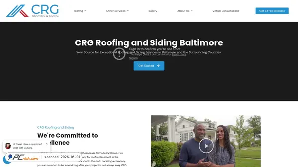 chesapeakeremodelinggroup.com screenshot