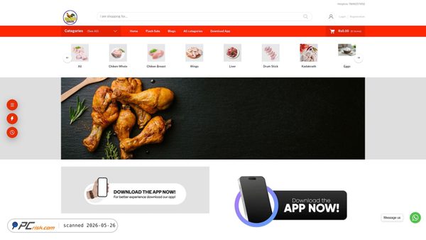 chickenmutton.in screenshot