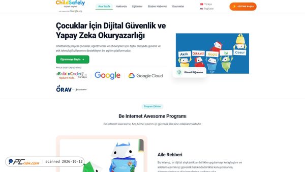 Zrzut ekranu childsafely.com