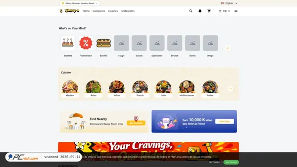 Screenshot van chompa-delivery.com