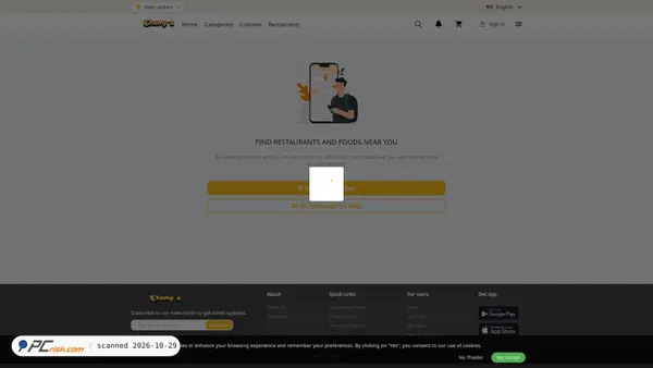 chompa-delivery.com screenshot