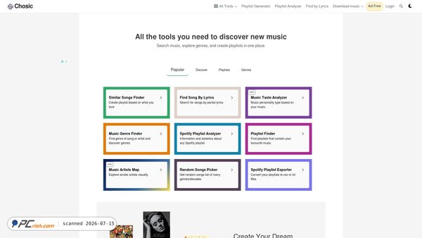 chosic.com screenshot