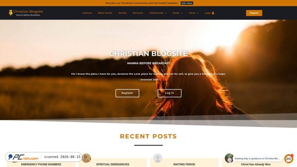 christianblogsite.com screenshot