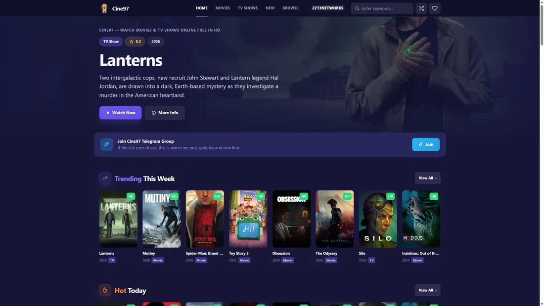 Captura de pantalla de cine97.com
