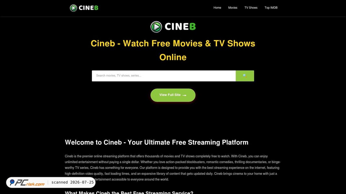 Screenshot von cineb.live