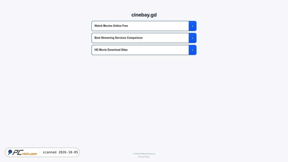 Captura de ecrã de cinebay.gd