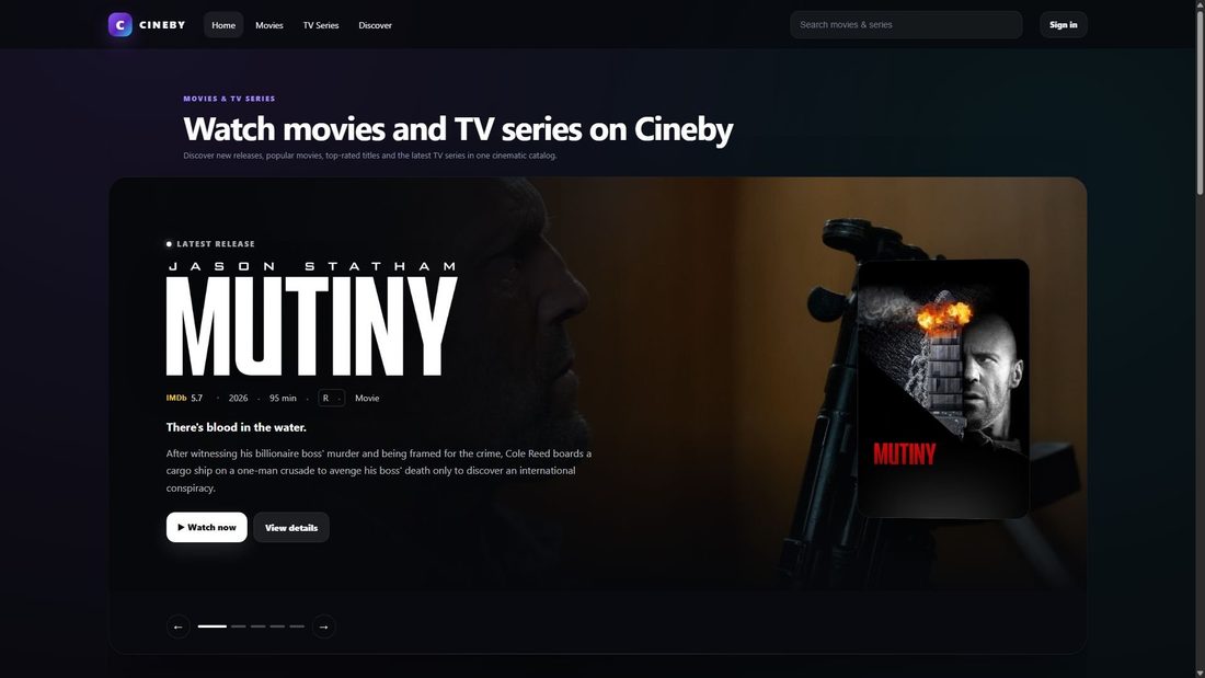 Captura de pantalla de cineby.love