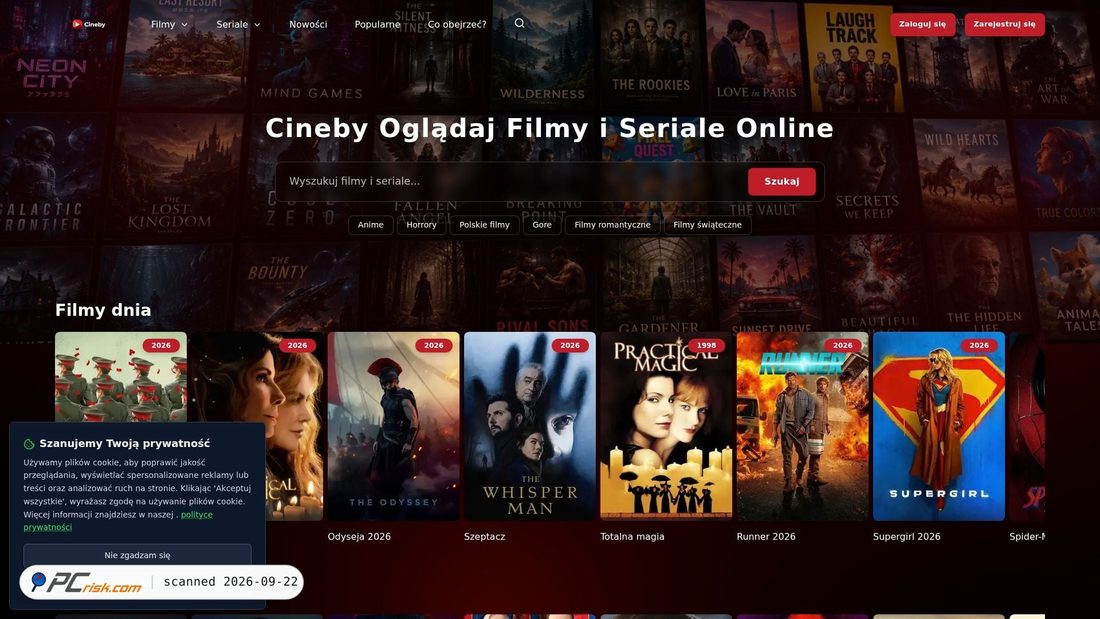 Captura de ecrã de cineby.pl