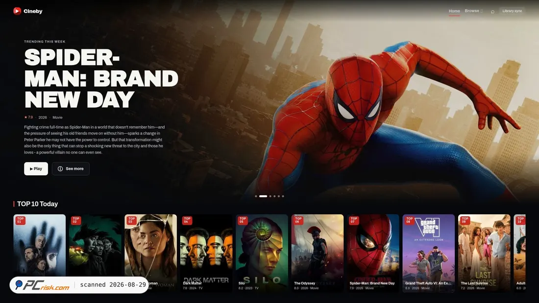 Screenshot di cineby.rocks