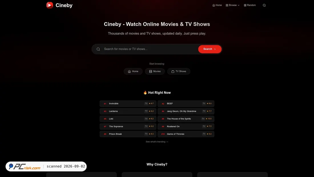 Screenshot van cineby.ws