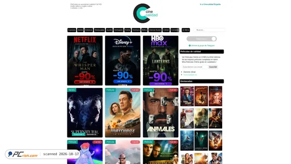 cinecalidad.am screenshot