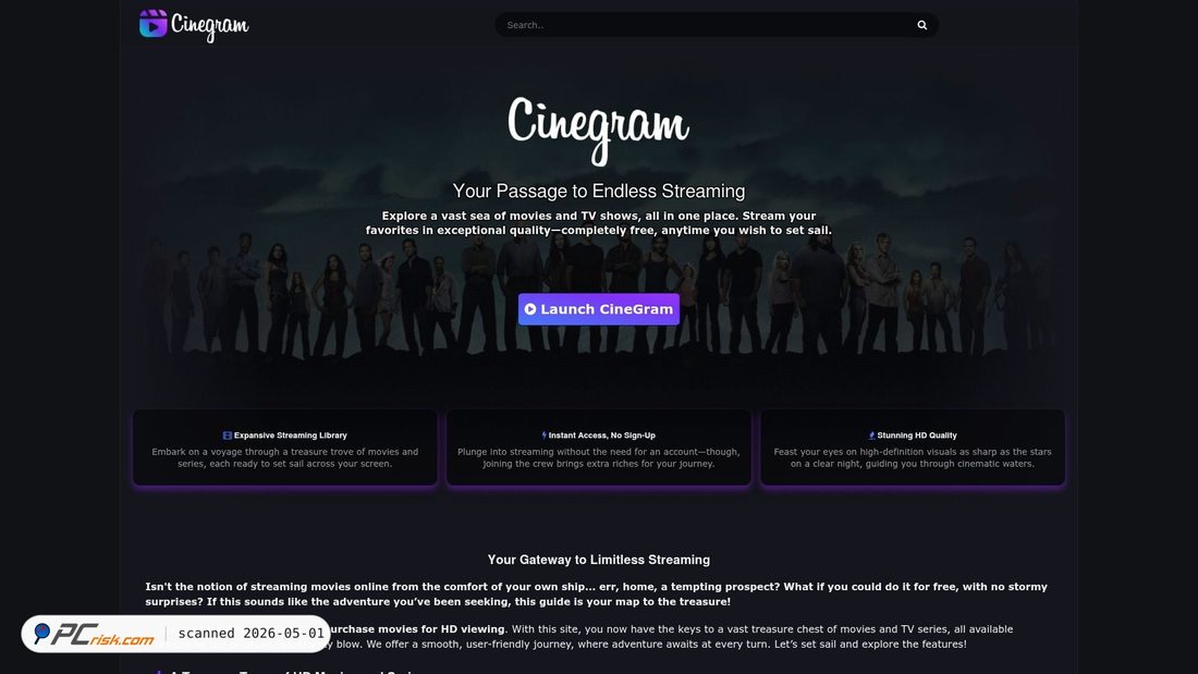 Screenshot von cinegram.net