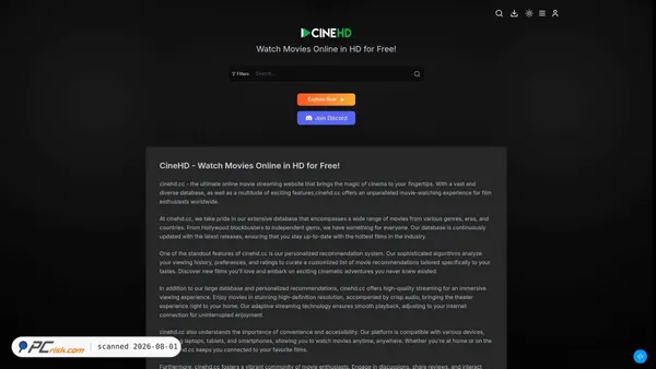 cinehd.app screenshot