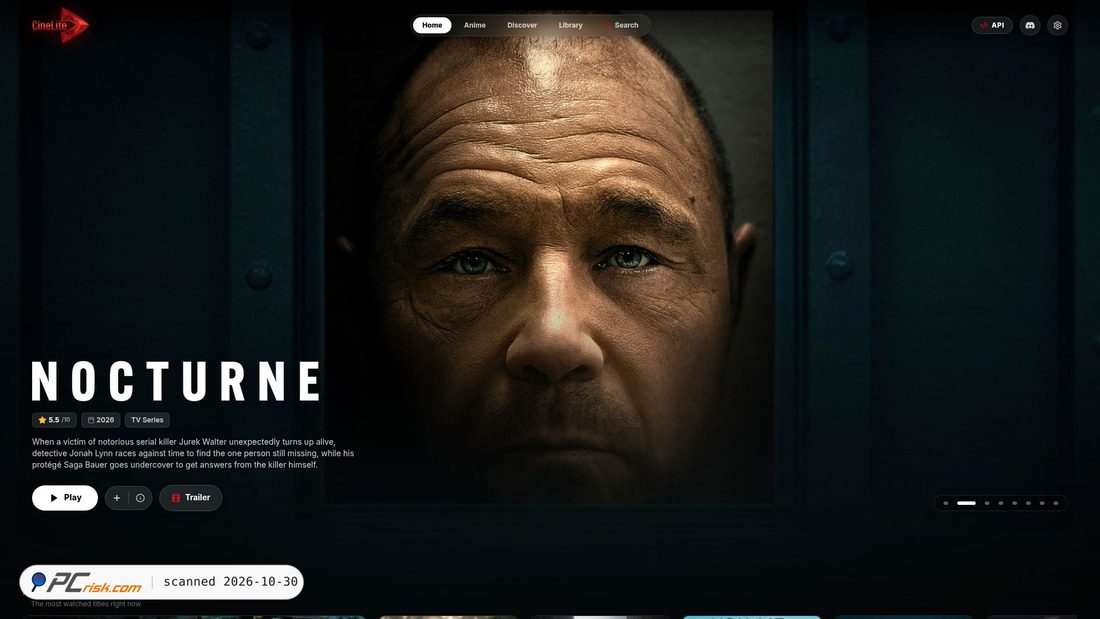 Screenshot of cinelite.xyz