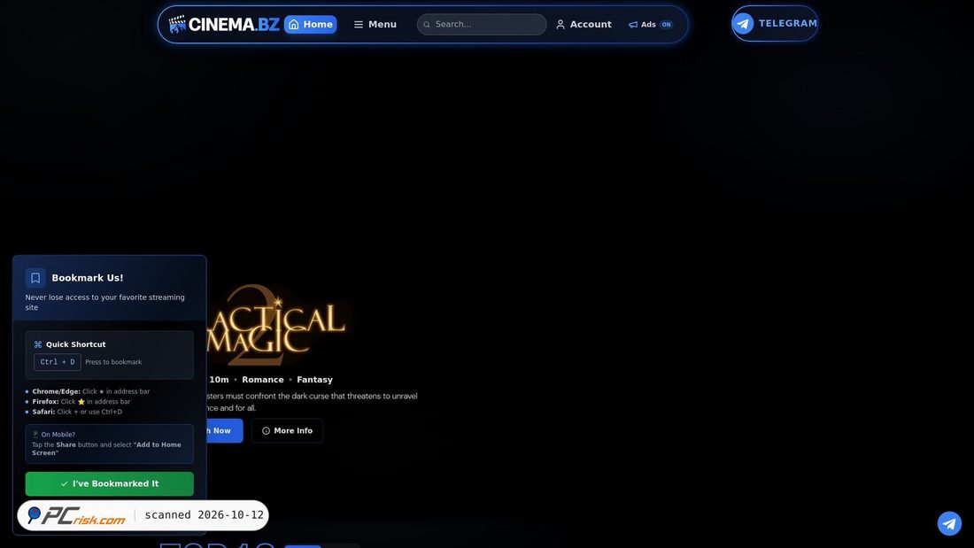 Screenshot von cinema.bz