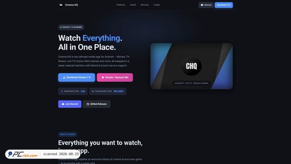 cinemahq.app screenshot