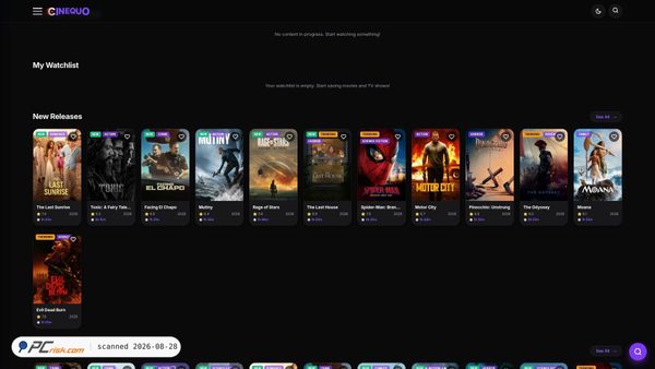 cinequo.site Screenshot