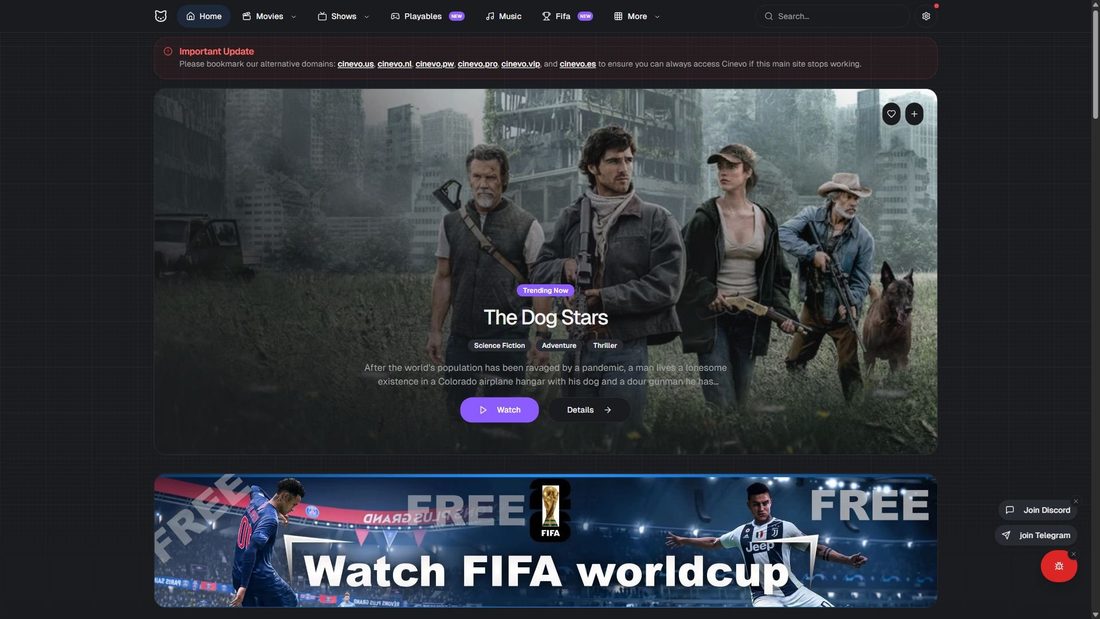 Screenshot of cinevo.pro