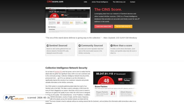 cinsscore.com screenshot