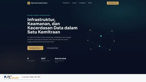 Screenshot van ciptain.github.io