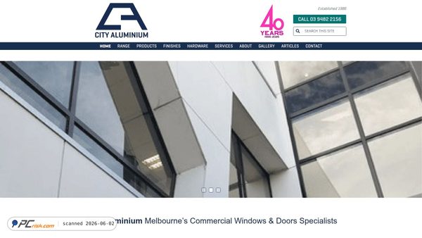 cityaluminium.com.au screenshot