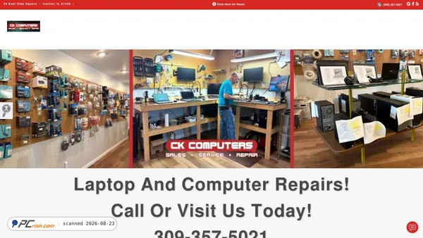 Screenshot di ckcomputers.net