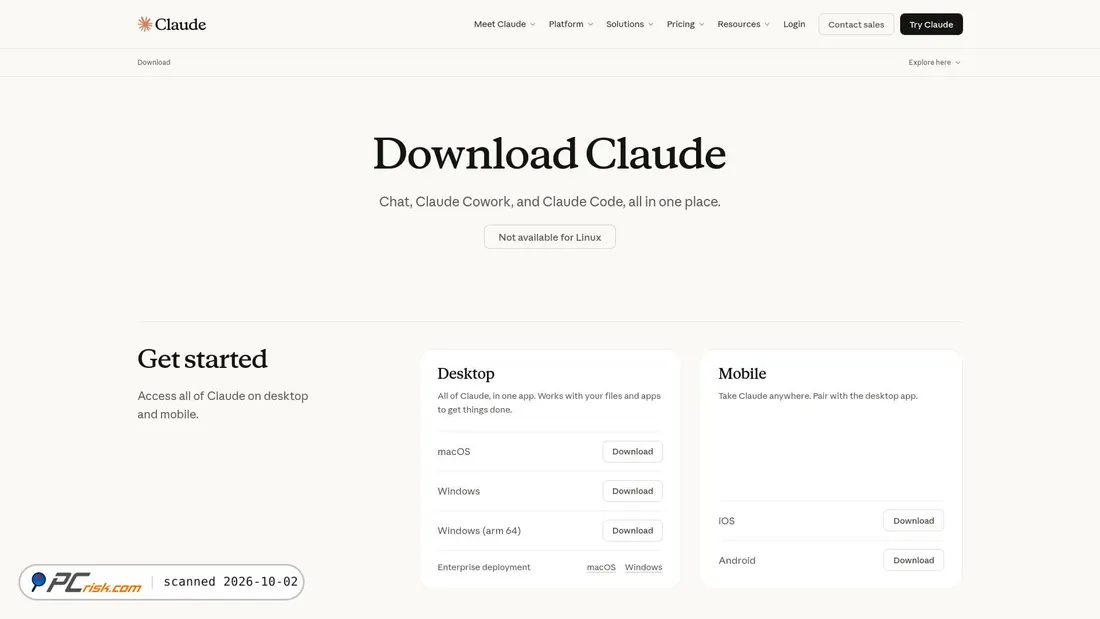 Captura de ecrã de cladesktop-apps.com