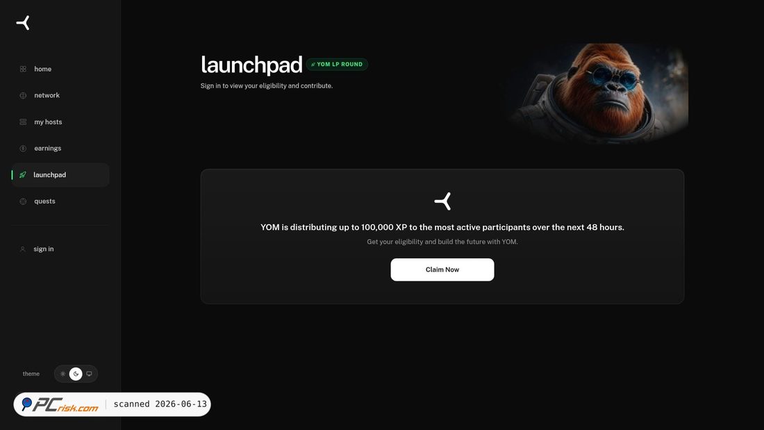 Screenshot of claim-yom.com