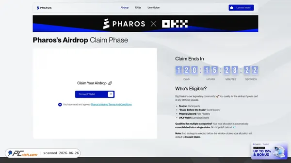 claim.pharos.xyz screenshot