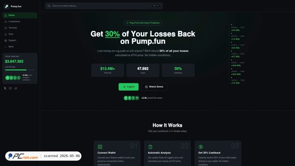 claimfee-pump.fun screenshot