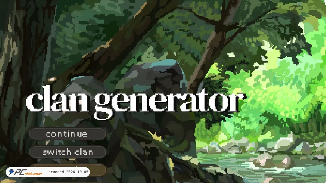 Captura de ecrã de clangen-web.github.io