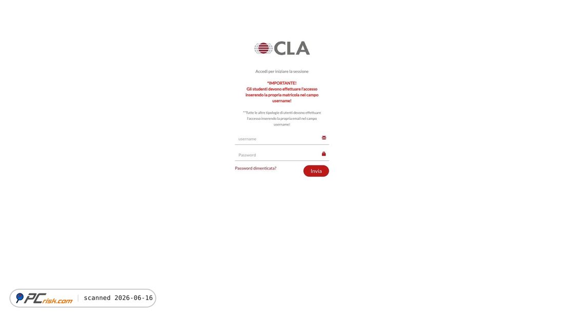 Screenshot of claola.unical.it