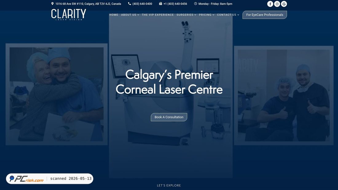 Captura de pantalla de claritylaservision.com