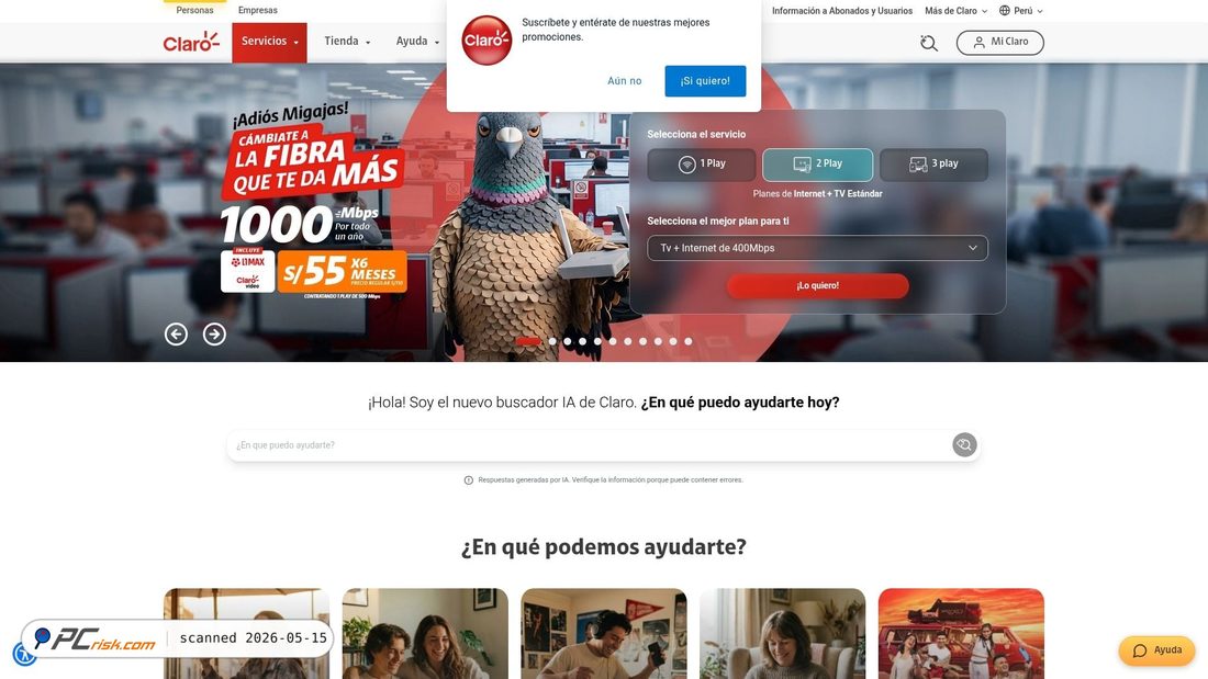 Screenshot di claro-rewardsn.top