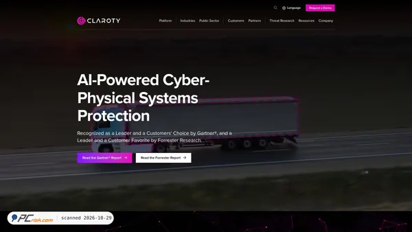 claroty.com Screenshot