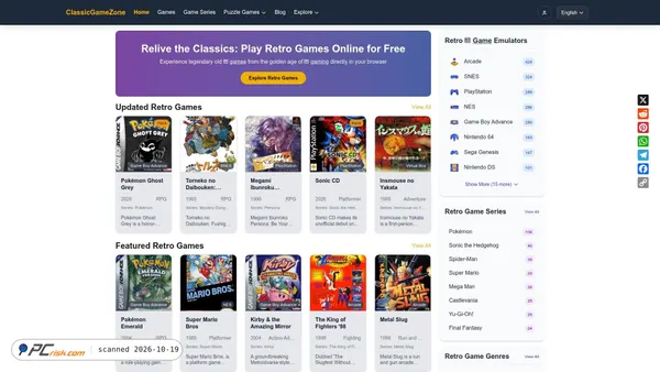 classicgamezone.com Screenshot
