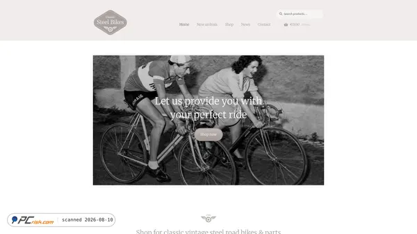 classicsteelbikes.com screenshot
