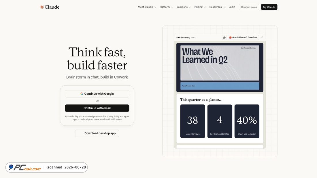 Screenshot of claude.com