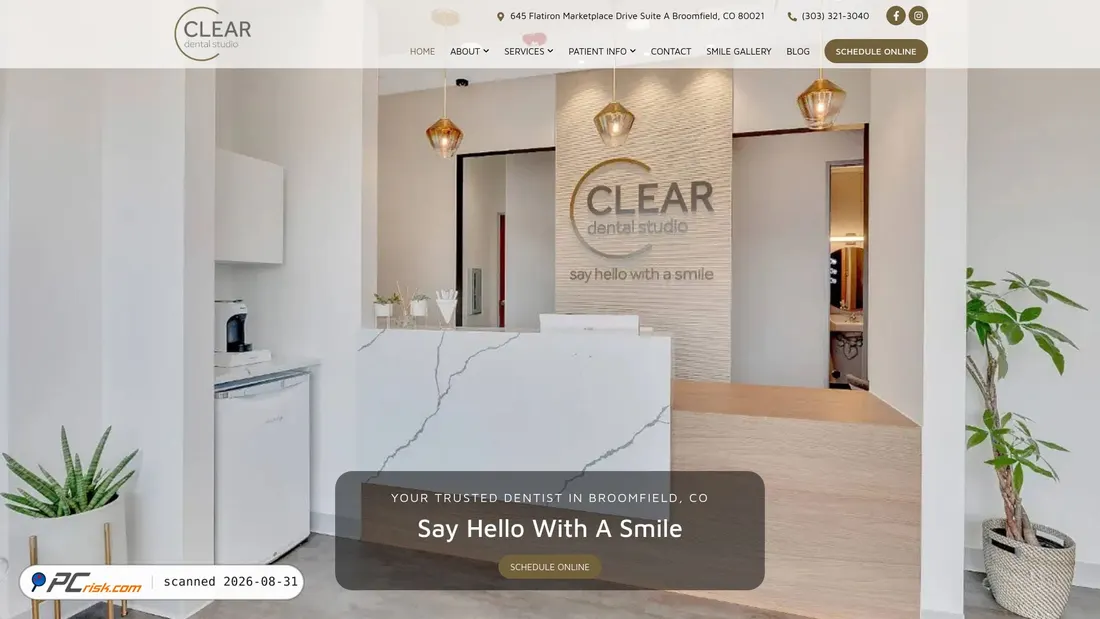 Screenshot of cleardentalstudio.com