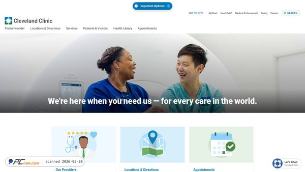 clevelandclinic.org screenshot
