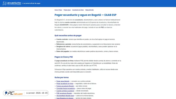 clientes-acueducto.com.co screenshot