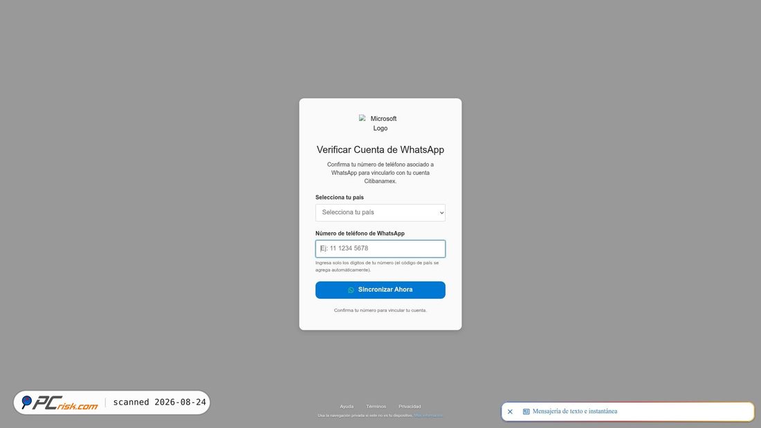 Screenshot von clientes-banamex.webcindario.com