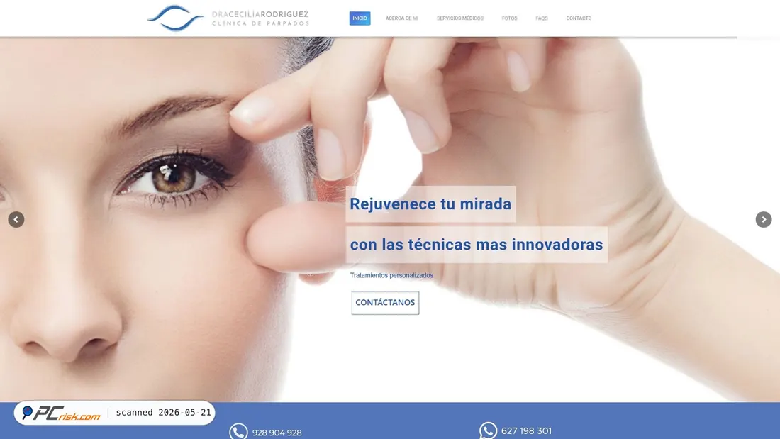 Screenshot of clinicadeparpados.com