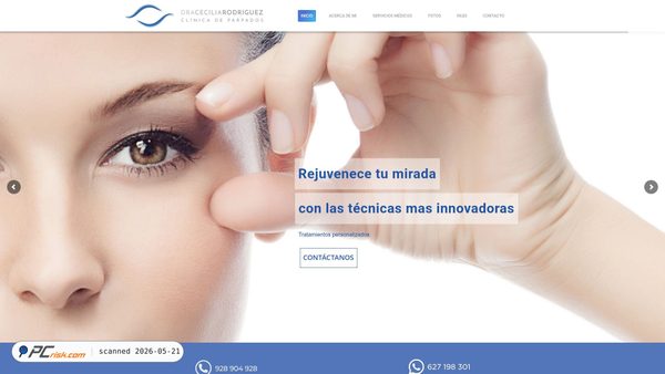 clinicadeparpados.com screenshot
